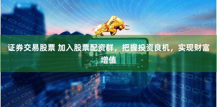 证券交易股票 加入股票配资群，把握投资良机，实现财富增值